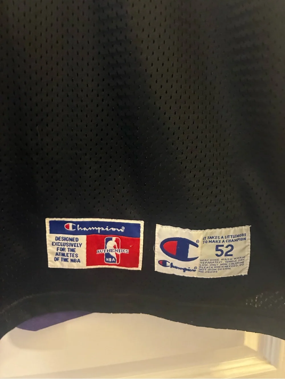 Champion Purple Zip-Up Athletic Pullover with Metal C Logo Pull - Picture 5 of 5